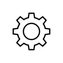 Simple Settings Cog Wheel Symbol Represents Configuration and Preferences in a Minimalist Style