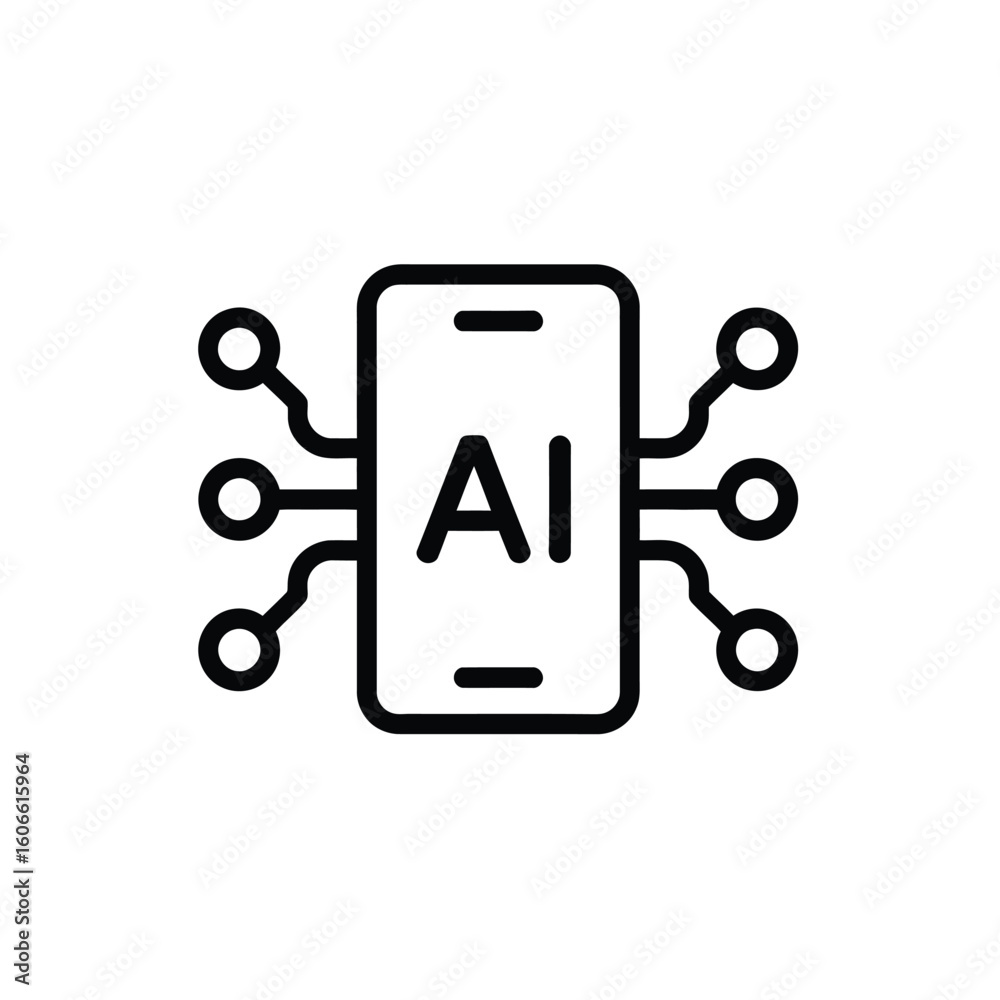 Poster ai technology mobile device with artificial intelligence neural network connection circuit design