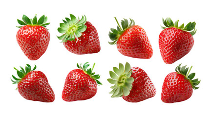 Fresh Strawberries: A collection of ripe, juicy strawberries, each a vibrant burst of color, perfect for culinary delights or visual pleasure. 