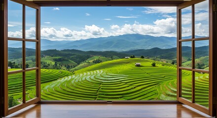 Nature’s Canvas Panoramic Views from a Chiangmai Window