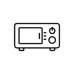 Microwave Oven Front View with Time Display Vector Illustration for Kitchen Appliances