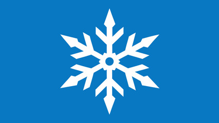 Minimalist graphic of a single perfect snowflake a beautiful winter design