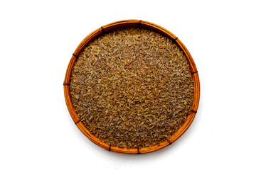 Dry organic dill seeds, herbal plant