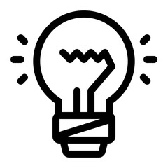 Fototapeta premium Financial Strategy Lightbulb Icon