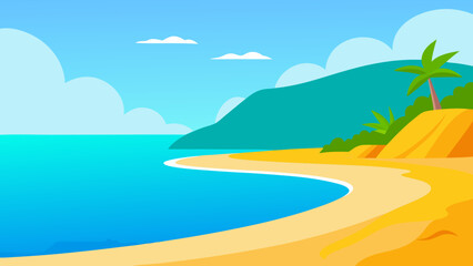 Obraz premium Vibrant 2D Cartoon Art Background Scene Blended with Realistic Elements