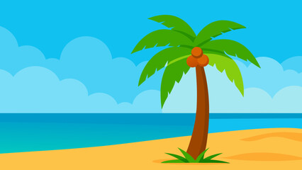 Vivid 2D Cartoon Illustration for a Background Scene with Bright Colors