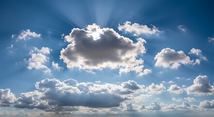 Heavenly Horizons Blue Skies and Gentle Clouds, Daydream Drift White Clouds on a Blue Backdrop