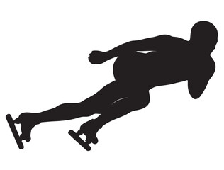 SPEED SKATING SILHOUETTE