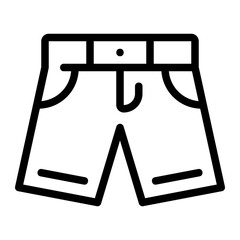 shorts line icon