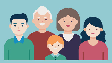Obraz premium A Multi Generational Family Portrait Capturing Love and Unity