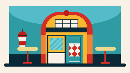 Classic Retro Style Diner with a Jukebox and Fun Atmosphere