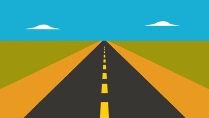 A Long Road Stretching into the Distance Towards the Horizon