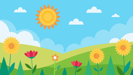 Wander through a sun drenched meadow filled with wildflowers in France