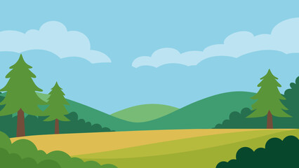 Expansive Horizon Nature Scene Countryside Landscape Peaceful View