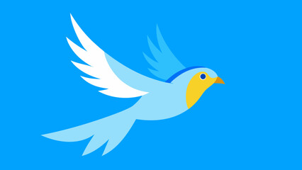 Obraz premium Majestic Bird In Flight Against Blue Sky Freedom Nature Beauty Scene