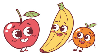 funny fruit cartoon