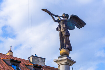 The Angel of Uzupis (Uzupio angelas) in Vilnius, Lithuania-04