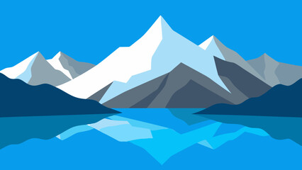 Serene High Altitude Lake Andes Pristine Still Waters Nature Beauty Majestic View