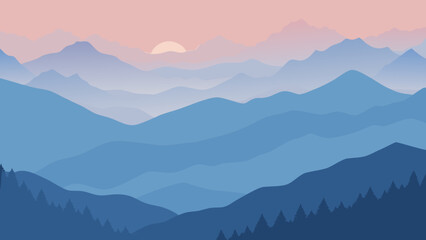 Explore a tranquil mist filled valley in the Appalachian Mountains