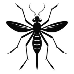 Silhouette of a Mosquito A Vector Illustration of the Insect Insecticide and Pest Control for Disease Prevention and Public Health