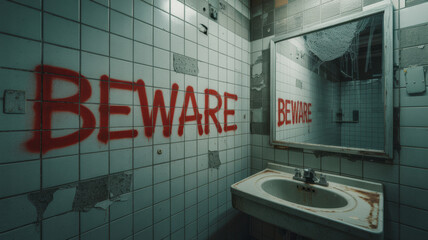 Hôpital psychiatrique abandonné aux murs décrépits