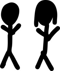 Cartoon people cute fun decoration