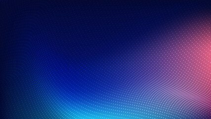 Abstract technology dots halftone effect particles vibrant gradient color background and texture