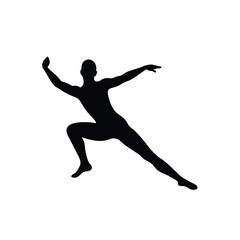 Silhouette of a Cat Illustration Possibly a Dancer or Stage Performer