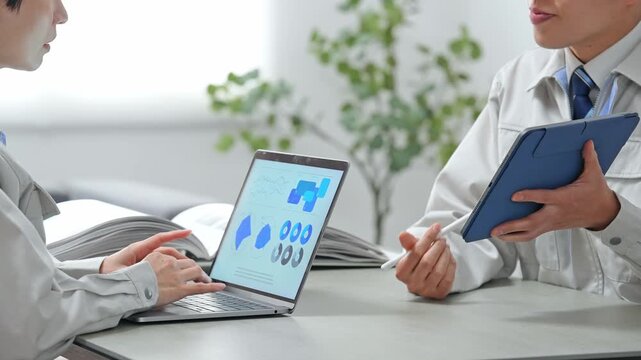 Group of workers meeting in the office