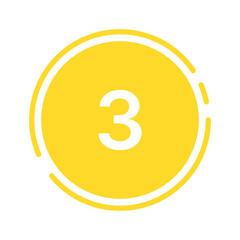 Number Label 03 – Colorful & Vivid Circle Style