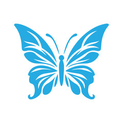 Obraz premium Elegant Butterfly Silhouette Vector Isolated on White Background