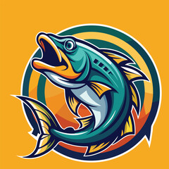 design logo vector icon illustration mascot fish