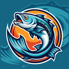 design logo vector icon illustration mascot fish
