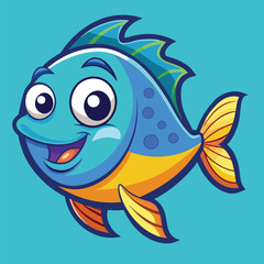 design logo vector icon illustration mascot fish
