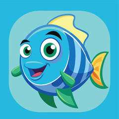 design logo vector icon illustration mascot fish