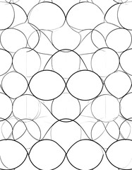 Naklejka premium Abstract repeating pattern of overlapping circles and lines