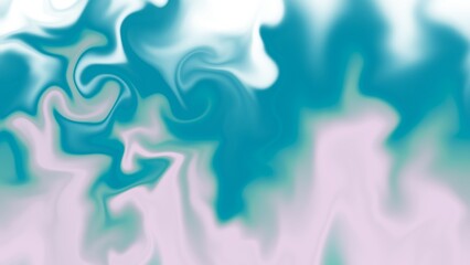 Abstract fluid art with swirling turquoise and lavender tones