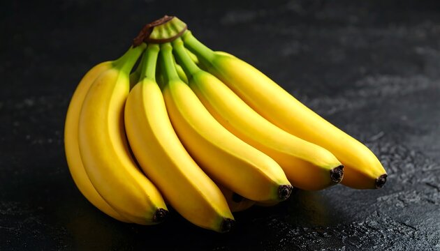 Bunch of ripe bananas on dark surface (1)