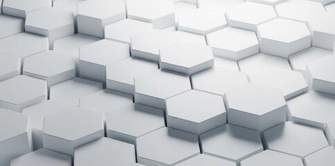 Obraz premium Grid of 3D Hexagons
