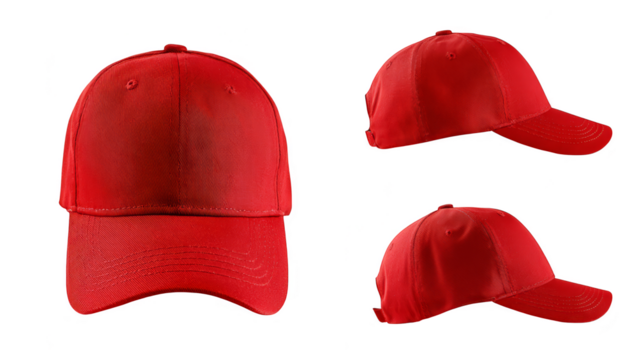 Red baseball cap held firmly in a white vise, striking contrast in sports and tools.