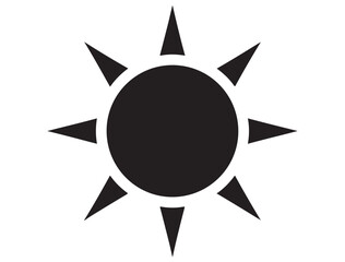 SUN ICON SILHOUETTE