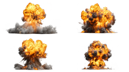 Blazing inferno, a captivating display of fire's raw power and radiant energy in four stunning images.