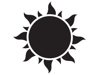SUN ICON SILHOUETTE