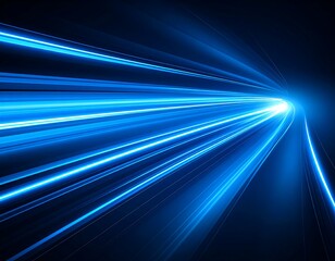 Abstract speed lines, bright blue streaks