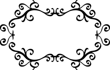 Decorative frame ornament design with unique vintage pattern