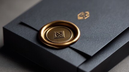 Elegant invitation with a sophisticated wax seal for exclusive events and luxurious gifts