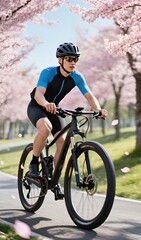 Obraz premium man on bike