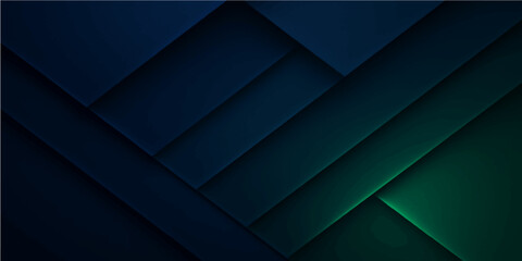 Dark green and teal layered abstract background with glowing paper cut depth design
