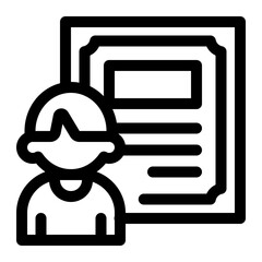 Person with Certificate Training Icon