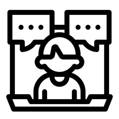 Fototapeta premium Person in Online Mentoring Session